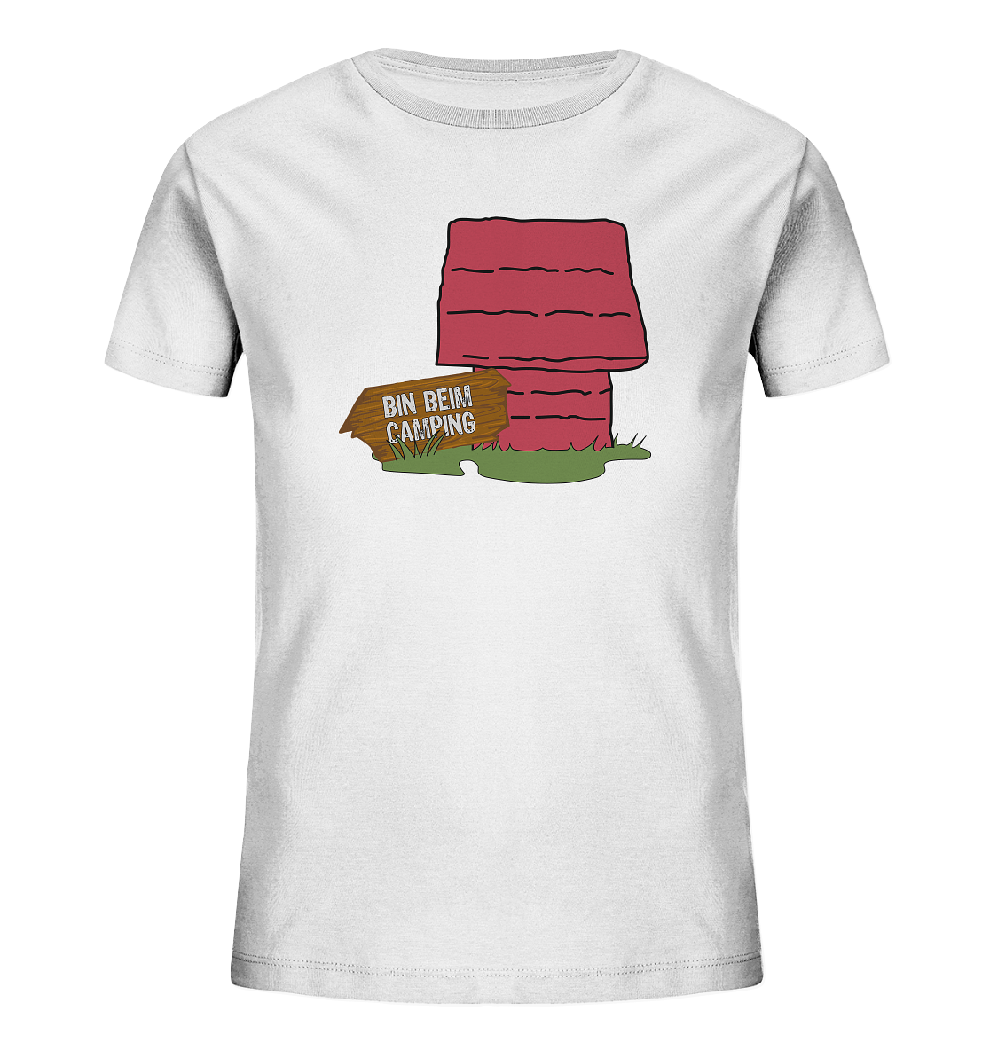 Bin beim Camping - Kids Organic Shirt