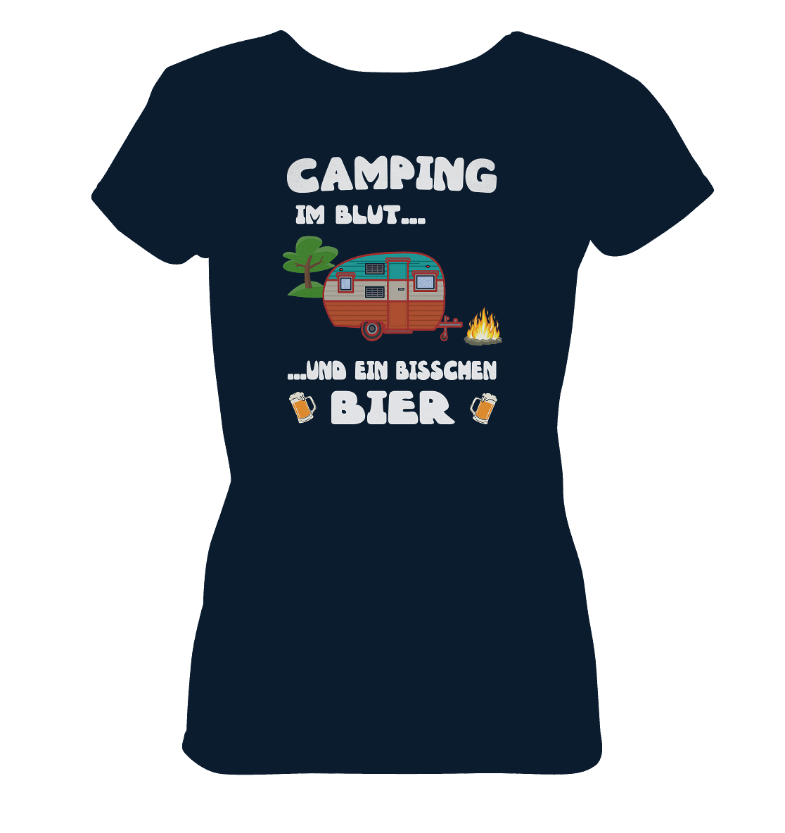 Camping im Blut ... und ein bisschen Bier - Ladies Organic Shirt