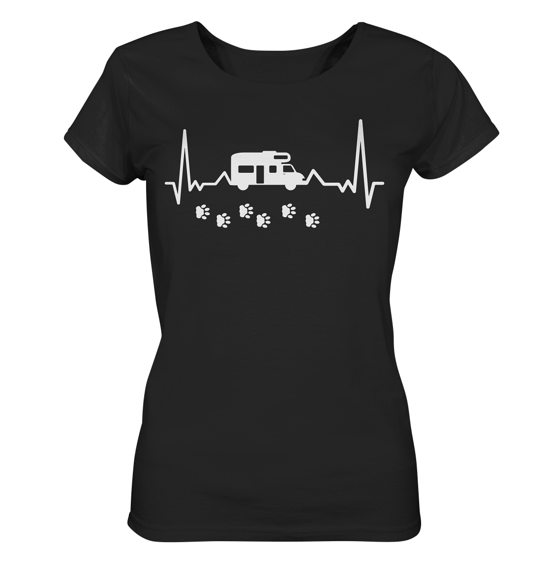 Wohnmobil und Hund beeinflussen meinen Herzschlag  - Ladies Organic Shirt