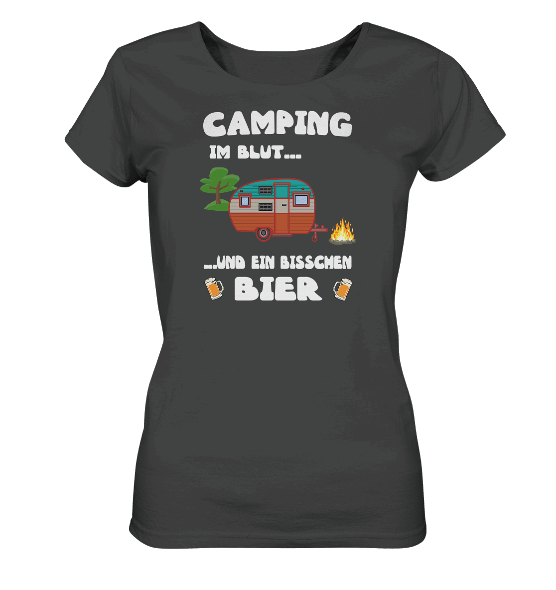 Camping im Blut ... und ein bisschen Bier - Ladies Organic Shirt