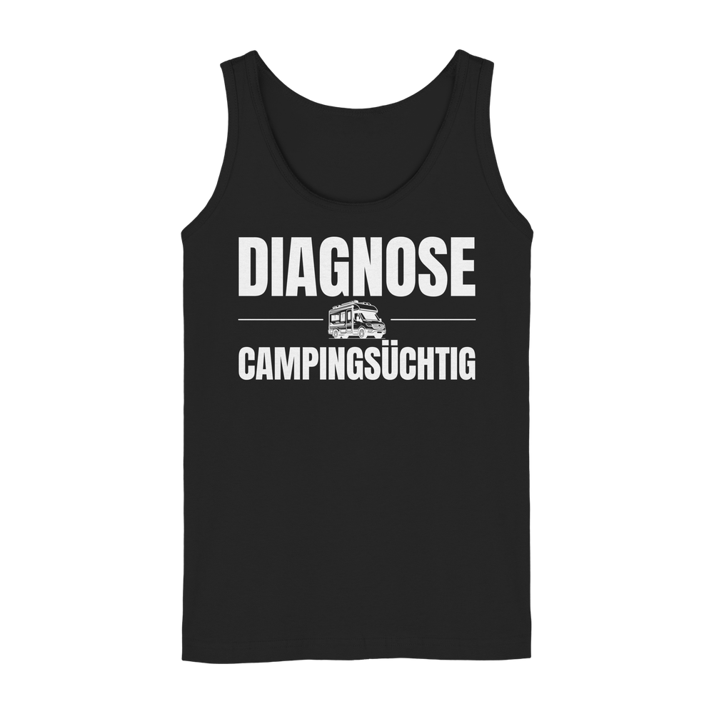 Diagnose Camping-Süchtig – Für echte Wohnwagen-Urlauber | Tank-Top für Camperinnen
