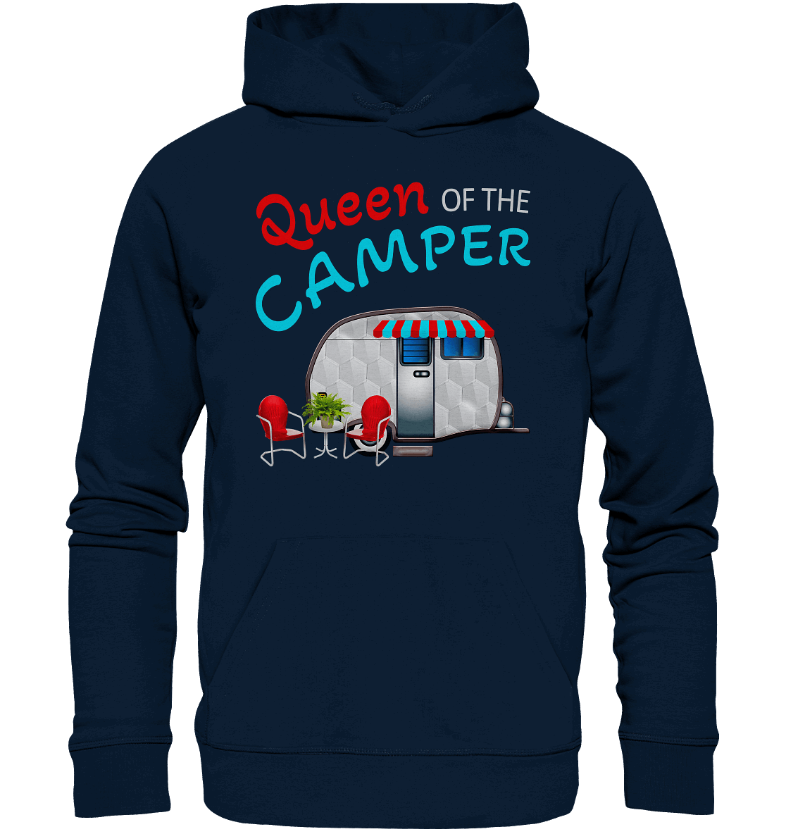 Queen of The Camper - Hübsches Outfit für die Camperin - Organic Hoodie