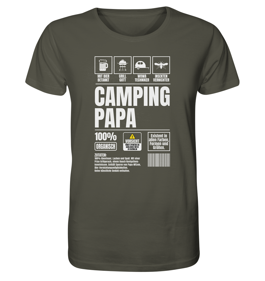 Camping Papa mit Wohnwagen - Shirt