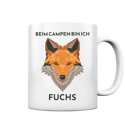 Beim Campen bin ich Fuchs - Tasse glossy