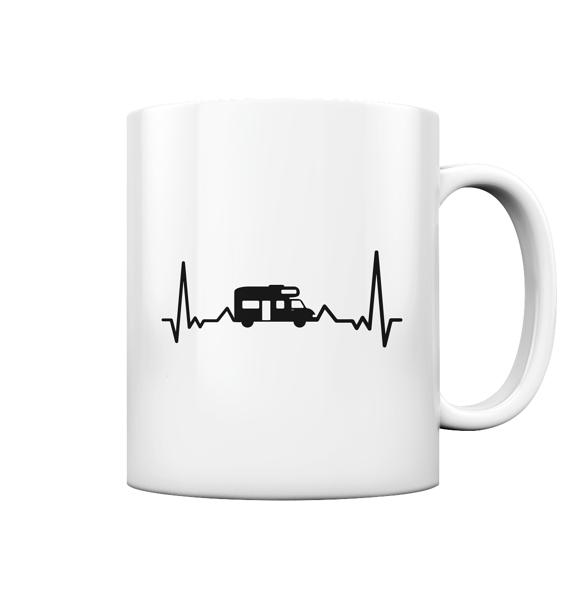 Herzschlag Wohnmobil - Tasse glossy