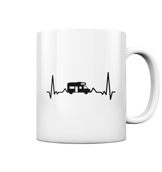 Herzschlag Wohnmobil - Tasse glossy
