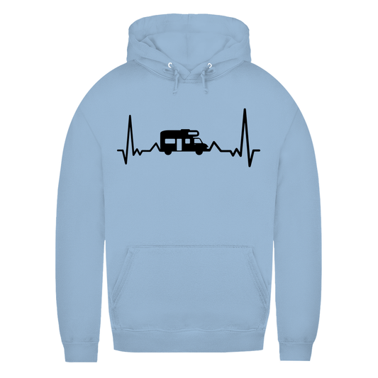 Herzschlag mit Wohnmobil - Frauen Hoodie - Campingfamilie.de