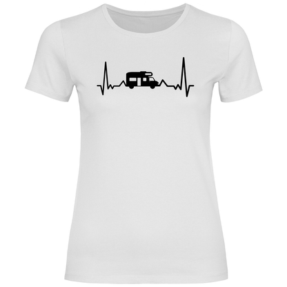 Herzschlag mit Wohnmobil - Frauen Shirt - Campingfamilie.de