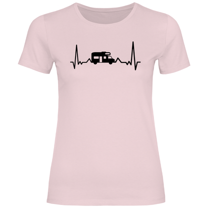 Herzschlag mit Wohnmobil - Frauen Shirt - Campingfamilie.de