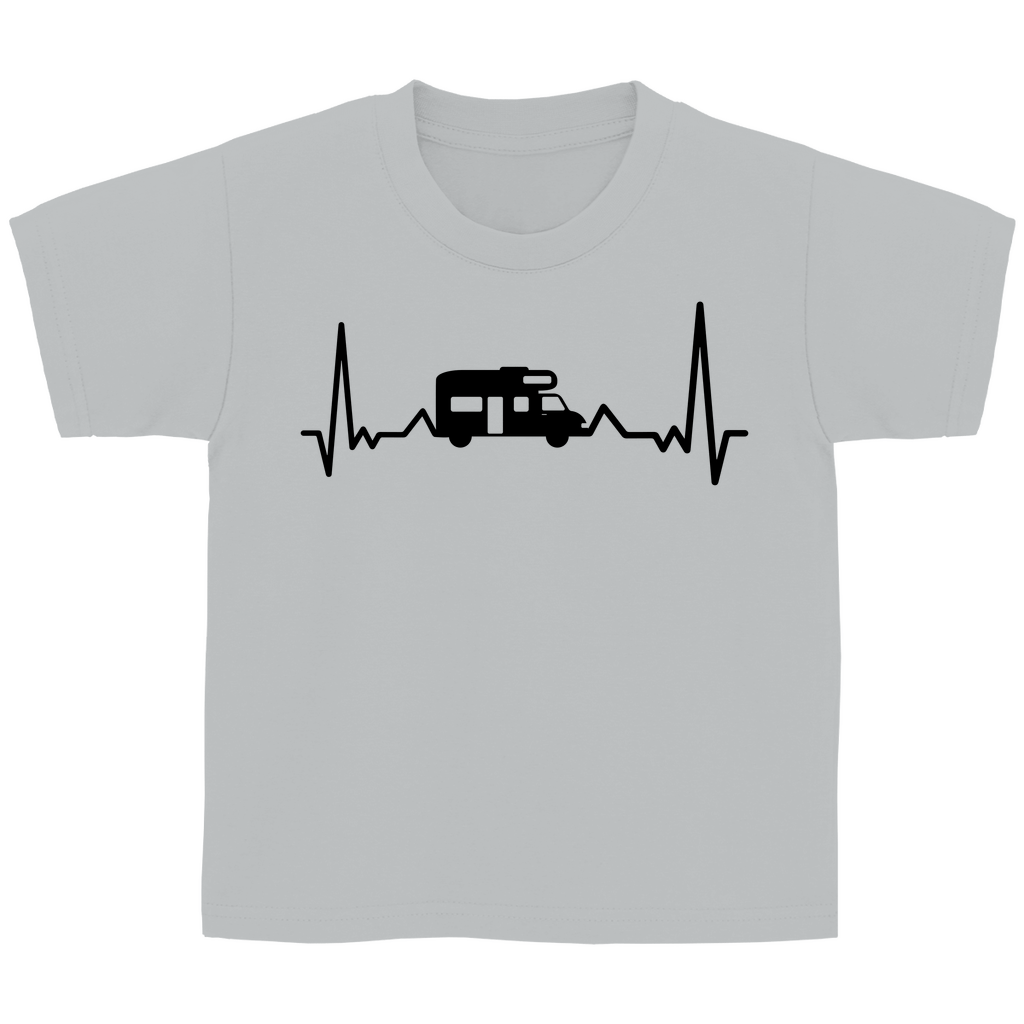 Herzschlag mit Wohnmobil - Kinder Shirt - Campingfamilie.de