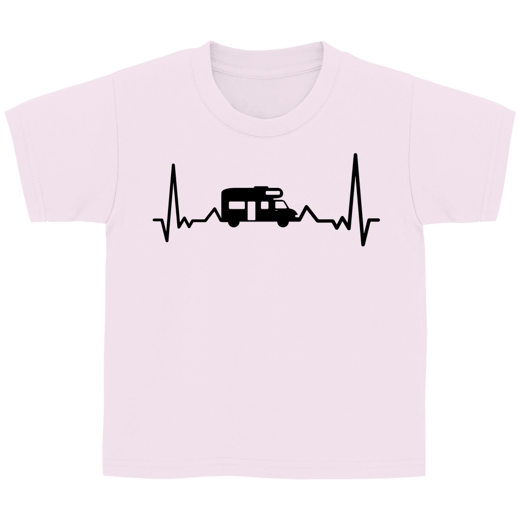 Herzschlag mit Wohnmobil - Kinder Shirt - Campingfamilie.de
