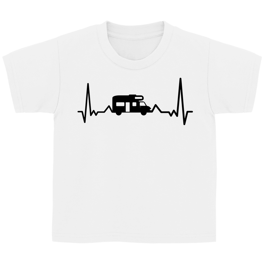 Herzschlag mit Wohnmobil - Kinder Shirt - Campingfamilie.de