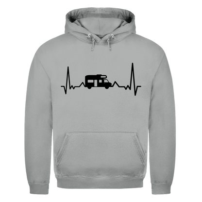 Herzschlag mit Wohnmobil - Männer Hoodie - Campingfamilie.de