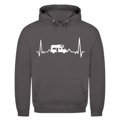 Herzschlag mit Wohnmobil - Männer Hoodie - Campingfamilie.de