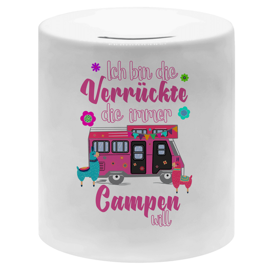 Ich bin die Verrückte, die immer Campen will - Spardose - Campingfamilie.de