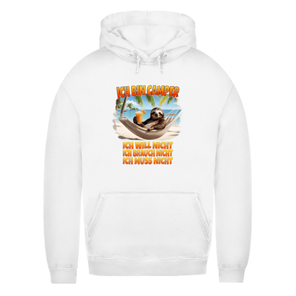 Ich will nicht, ich brauch nicht, ich muss nicht - Frauen Hoodie - Campingfamilie.de