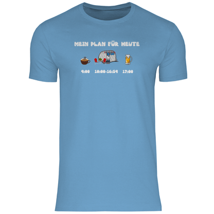 Mein Plan für heute: Kaffee, Camping, Bier - Herren Shirt - Campingfamilie.de