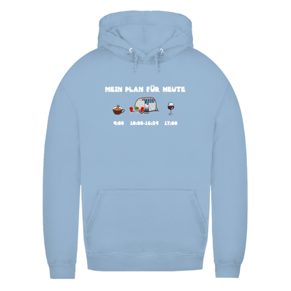Mein Plan für heute: Kaffee, Camping, Wein - Frauen Hoodie - Campingfamilie.de