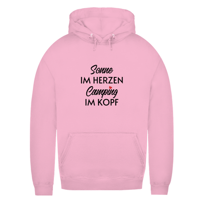 Sonne im Herzen Camping im Kopf - Frauen Hoodie - Campingfamilie.de