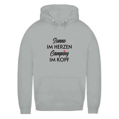 Sonne im Herzen Camping im Kopf - Frauen Hoodie - Campingfamilie.de