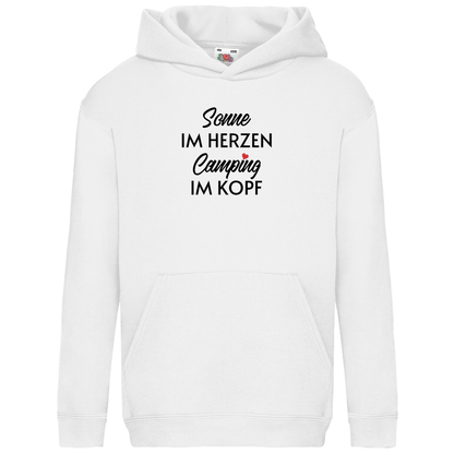 Sonne im Herzen Camping im Kopf - Kinder Hoodie - Campingfamilie.de