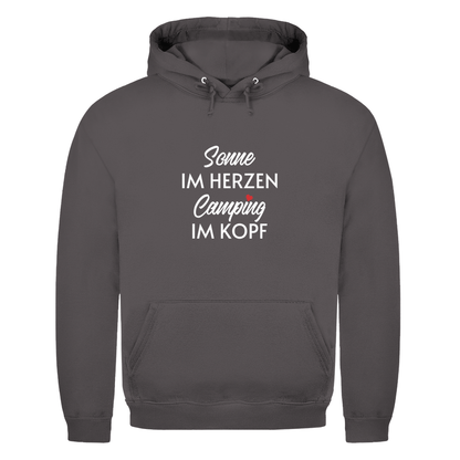 Sonne im Herzen Camping im Kopf - Männer Hoodie - Campingfamilie.de