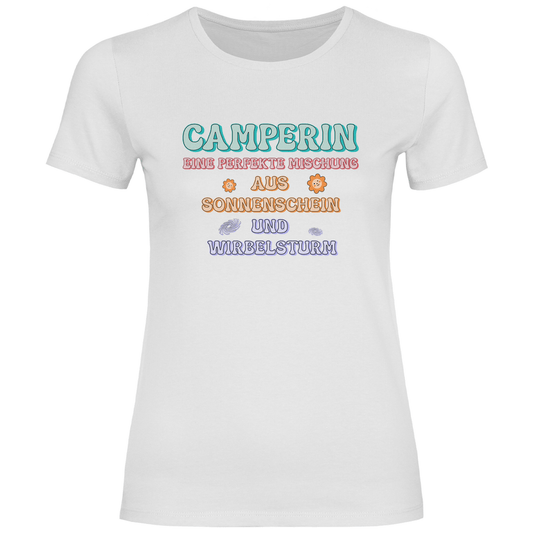 Sonnenschein und Wirbelsturm - Frauen Shirt - Campingfamilie.de
