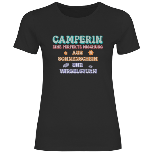 Sonnenschein und Wirbelsturm - Frauen Shirt - Campingfamilie.de