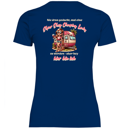 Super Sexy Camping Lady (Wein) - Frauen Shirt - Campingfamilie.de