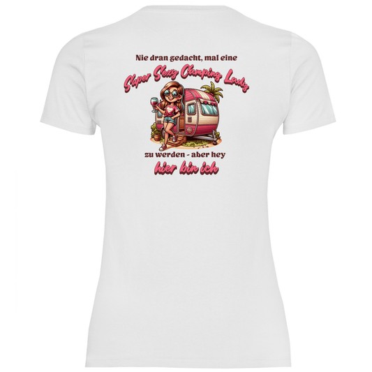 Super Sexy Camping Lady (Wein) - Frauen Shirt - Campingfamilie.de