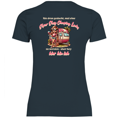 Super Sexy Camping Lady (Wein) - Frauen Shirt - Campingfamilie.de
