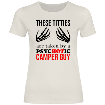 Titties und Hot Camper Guy - Frauen Shirt - Campingfamilie.de