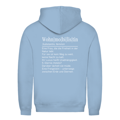 Wohnmobilistin - Backprint Frauen Hoodie - Campingfamilie.de