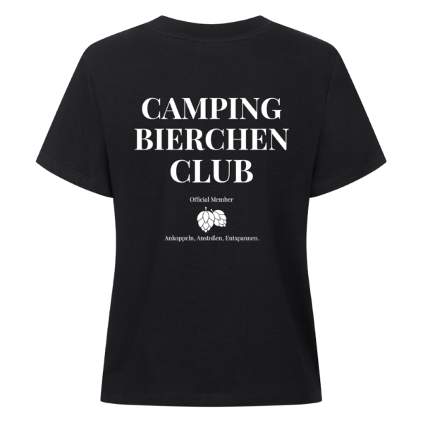Camping Bierchen Club | Shirt mit Backprint für Camperinnen | Premium Organic Shirt Women