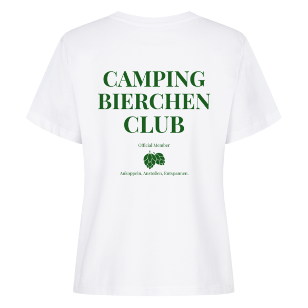 Camping Bierchen Club | Shirt mit Backprint für Camperinnen | Premium Organic Shirt Women