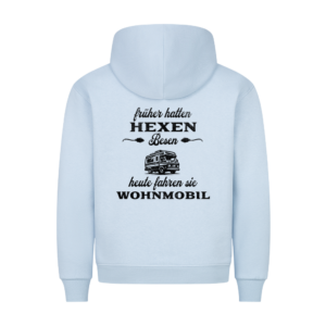 Früher hatten Hexen Besen. Heute fahren sie Wohnmobil - Backprint Hoodie für Camperinnen