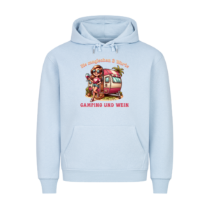 Die magischen 3 Worte – Camping und Wein - Hoodie für Camperinnen