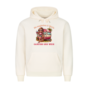 Die magischen 3 Worte – Camping und Wein - Hoodie für Camperinnen
