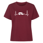 Herzschlag mit Wohnmobil - Shirt für Camperinnen