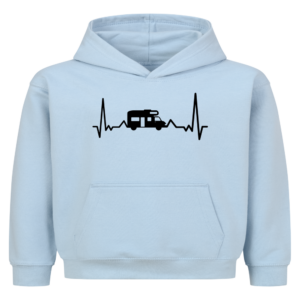 Herzschlag mit Wohnmobil - Hoodie für kleine Entdecker