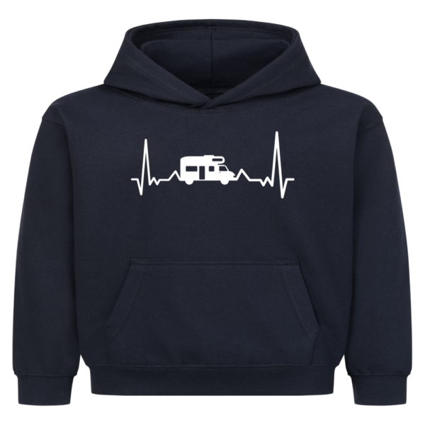 Herzschlag mit Wohnmobil - Hoodie für kleine Entdecker