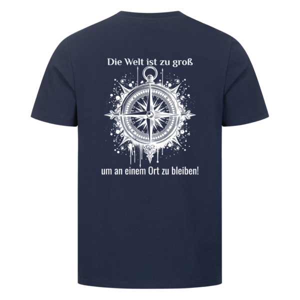 01a02db2-19ab-70e4-9d78-b7ff3cdfa998.png Die Welt ist zu groß, um an einem Ort zu bleiben- Backprint Shirt für Camper