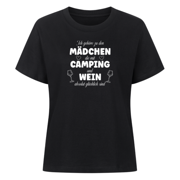 Mädchen Camping Wein - Shirt für Camperinnen