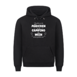 Mädchen Camping Wein - Hoodie für Camper