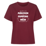 Mädchen Camping Wein - Shirt für Camperinnen