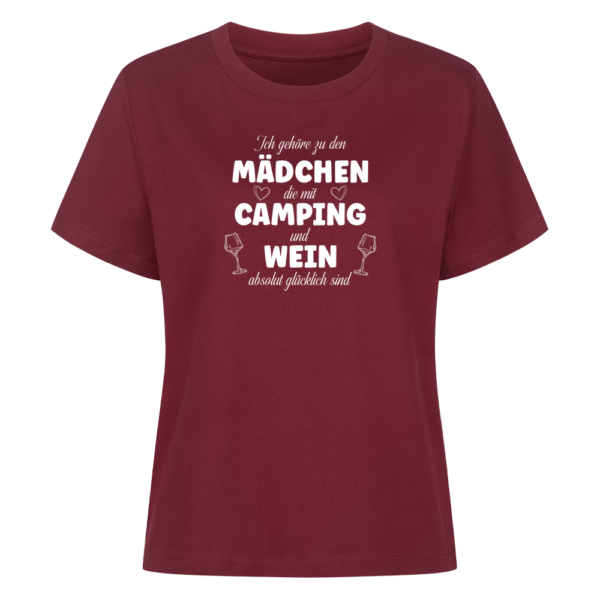 Mädchen Camping Wein - Shirt für Camperinnen