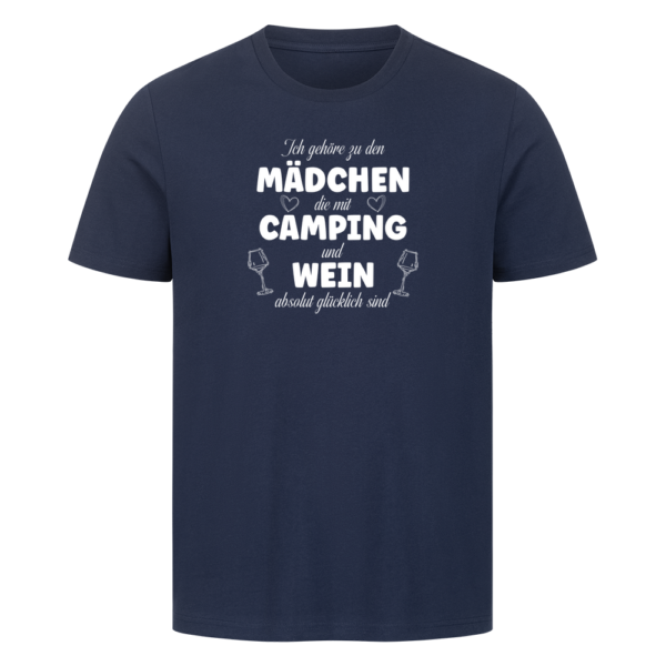 Mädchen Camping Wein - Shirt für Camper