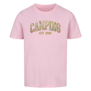 69d9ed657edcb.jpg Camping Est. 2026 Blumen-Design - Shirt Kids