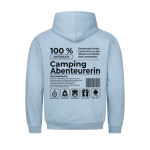 Camping Abenteurerin - Backprint Hoodie