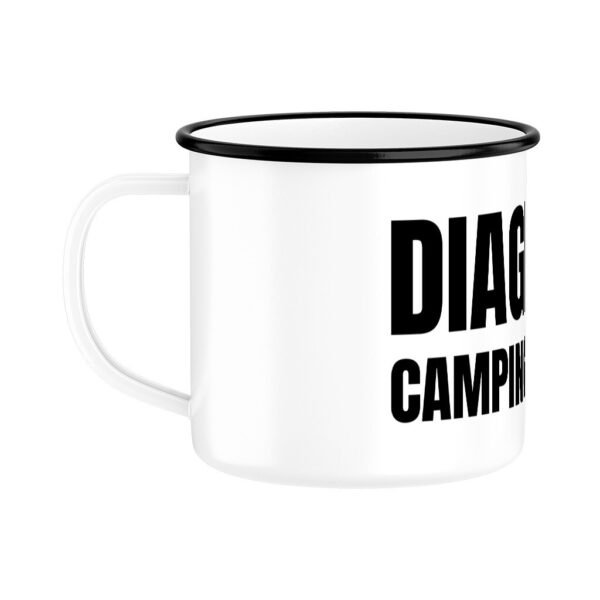 Diagnose Campingsüchtig - Emaille Tasse